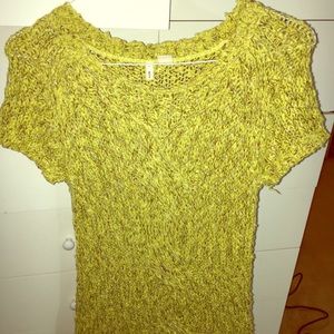 Anthropologie Moth Brand Yellow Knit Sweater Dress